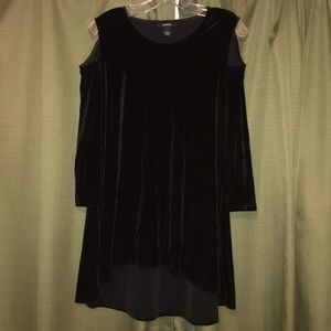 Alfani Classy Velvet Cold Shoulder Tunic NWOT